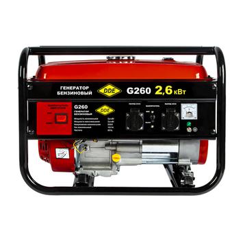 Генератор бензиновый DDE G260 (1ф 2,4/2,6 кВт бак 15 л дв-ль 6,5 л.с.)