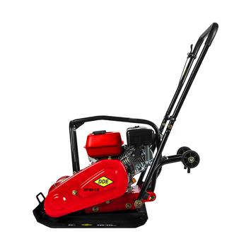 Виброплита DDE VP 80 СK (6,5 л.с., плита 580×420 мм, до 420 кв. м/час, 80 кг, гл. упл. 30 см, колеса)